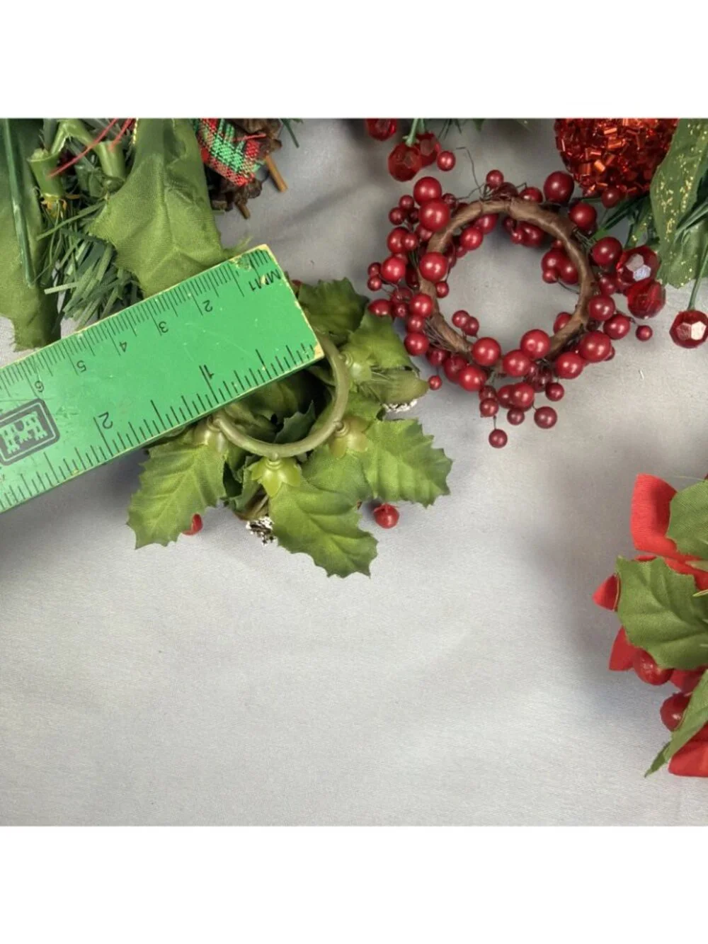 Lot Vintage Plastic Christmas Candle Rings 1